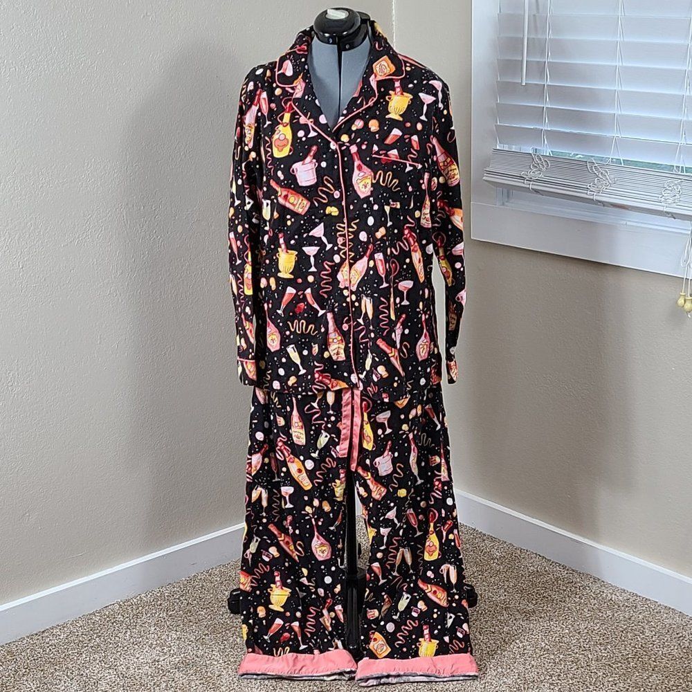 Nick & Nora New Years Pajamas Plus Size XXL Y2k 2000s